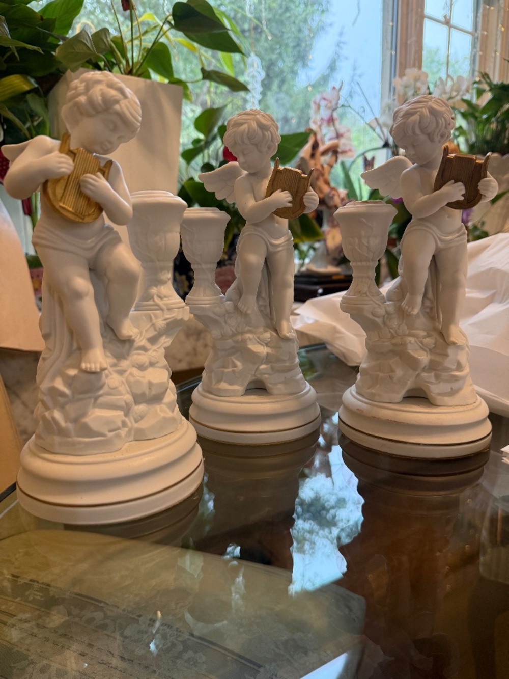 Amorini Di Pompeii The Franklin Mint Cherub Candlesticks (3) by Gianni Benvenuti